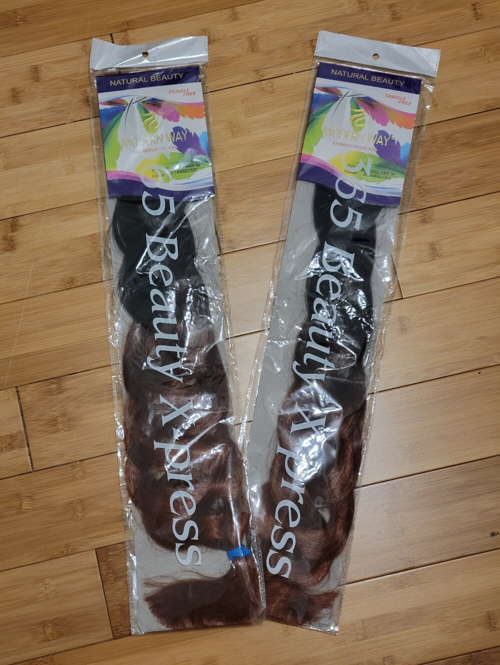 2-Pack Modern Way Ombre Braiding Hair 3T1B 99J 350 Sealed